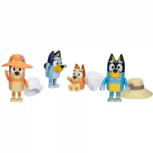 Bluey - Bluey, Bingo, Csibész és Szimat figurák családi nyaralása