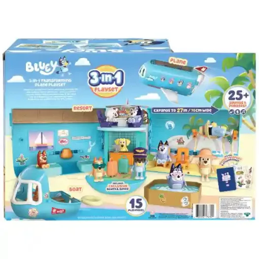 Bluey - 3 az 1-ben átalakítható interaktív repülő figurákkal