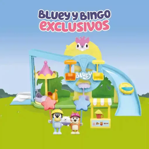 Bluey - Vidámpark játékkészlet Bluey és Bingo figurákkal