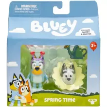 Bluey - Tavaszi kalandok 2db-os figuraszett, Bluey és Gombóc