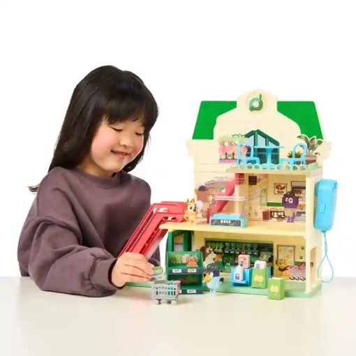 Bluey - Interaktív szupermarket Bluey és Bingo figurákkal