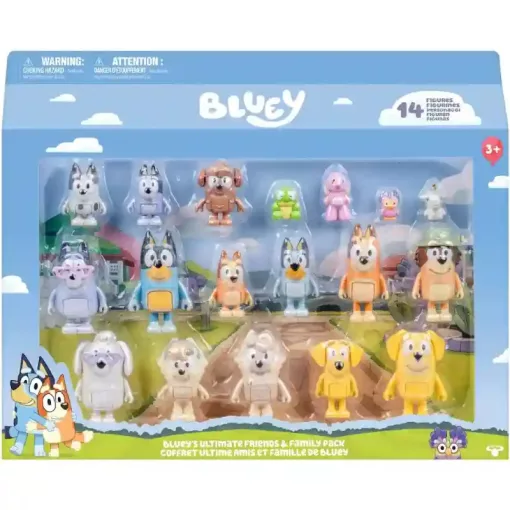 Bluey - Bluey családja és barátai 14db-os figuraszett