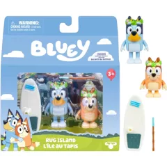 Bluey - Szőnyegsziget 2db-os figuraszett, Bluey és Bingo