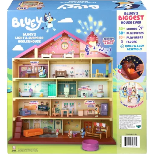 Bluey - Mega XXL interaktív családi ház figurákkal és kiegészítőkkel