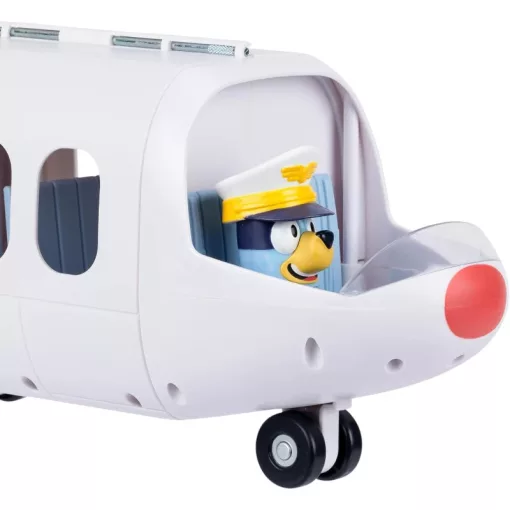 Bluey - Repülőgép Bluey pilóta figurával és kiegészítőkkel