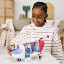 Bluey - Repülőgép Bluey pilóta figurával és kiegészítőkkel