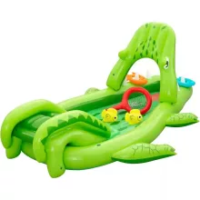 Bestway felfújható aligátoros medence játszótér 234 x 163 x 87 cm