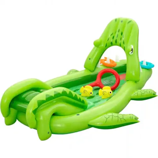 Bestway felfújható aligátoros medence játszótér 234 x 163 x 87 cm