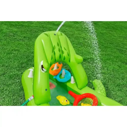 Bestway felfújható aligátoros medence játszótér 234 x 163 x 87 cm
