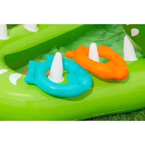 Bestway felfújható aligátoros medence játszótér 234 x 163 x 87 cm