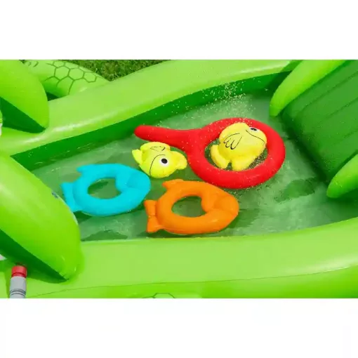 Bestway felfújható aligátoros medence játszótér 234 x 163 x 87 cm