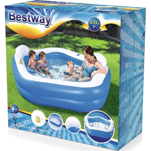 Bestway felfújható családi medence 213 x 206 x 69 cm