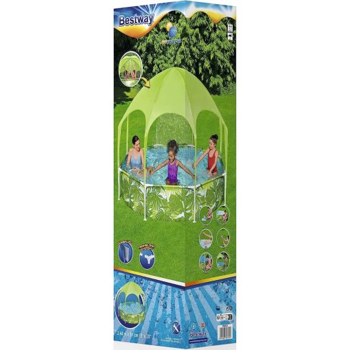 Bestway Panama Steel Pro fémvázas medence vízforgató nélkül árnyékolóval 244 x 51 cm