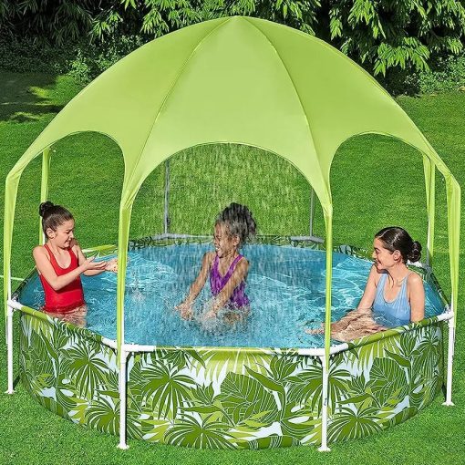 Bestway Panama Steel Pro fémvázas medence vízforgató nélkül árnyékolóval 244 x 51 cm