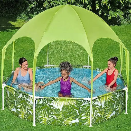 Bestway Panama Steel Pro fémvázas medence vízforgató nélkül árnyékolóval 244 x 51 cm