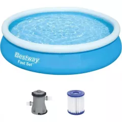   Bestway Rodos Fast Set felfújható családi medence vízforgatóval 366 x 76 cm