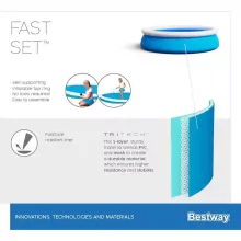 Bestway Rodos Fast Set felfújható családi medence vízforgatóval 366 x 76 cm