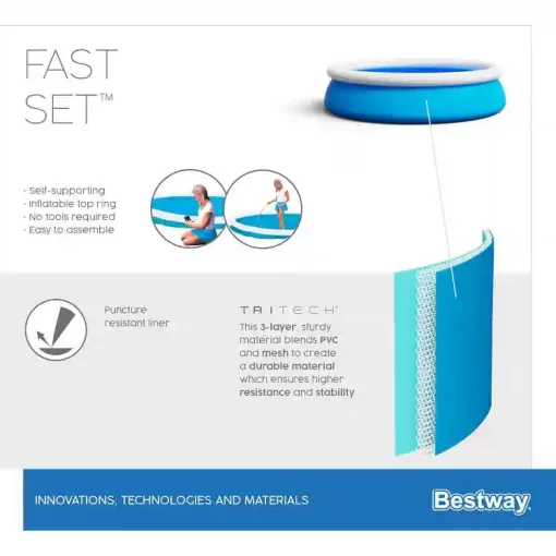 Bestway Rodos Fast Set felfújható családi medence vízforgatóval 366 x 76 cm