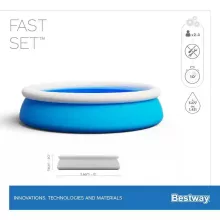 Bestway Rodos Fast Set felfújható családi medence vízforgatóval 366 x 76 cm