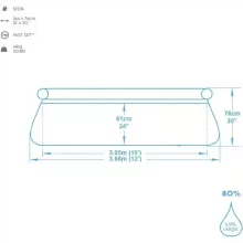 Bestway Rodos Fast Set felfújható családi medence vízforgatóval 366 x 76 cm