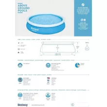 Bestway Rodos Fast Set felfújható családi medence vízforgatóval 366 x 76 cm