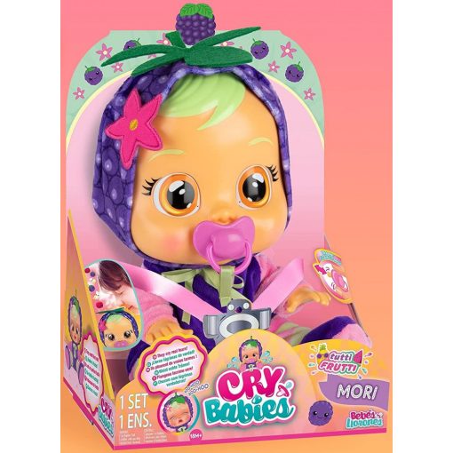 Cry Babies Tutti Frutti - Mori szeder illatú interaktív játékbaba 30cm