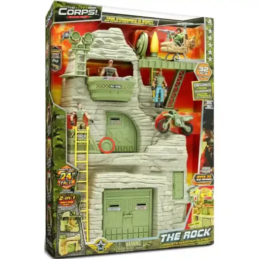 The Corps! Elite A Szikla támaszpont motorral, helikopterrel és figurákkal