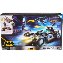DC 2 az 1-ben interaktív átalakuló Batmobile autó vagy parancsnoki központ figurával 10cm