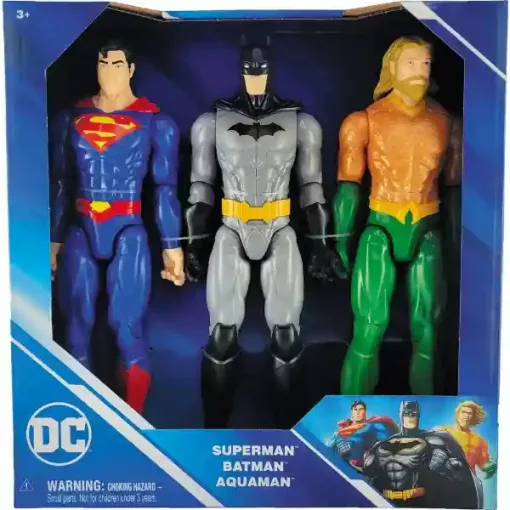 DC Superman, Batman, Aquaman akciófigura készlet 30cm
