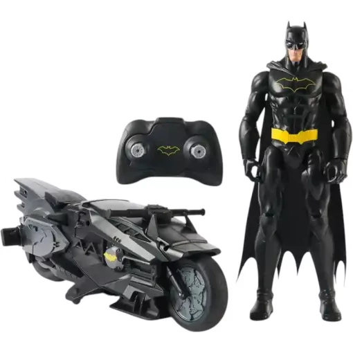 DC Batman - Távirányítós RC Batcycle motor figurával 38cm