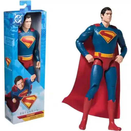 DC Comics Superman akciófigura valódi köpennyel 30cm