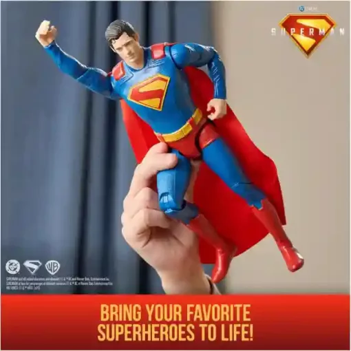 DC Comics Superman akciófigura valódi köpennyel 30cm