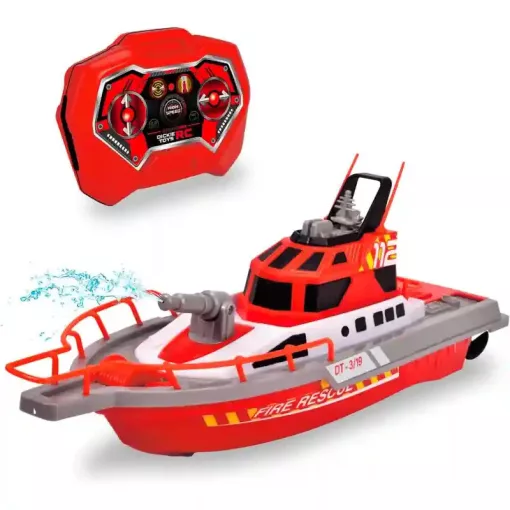 Dickie Toys - Távirányítós RC tűzoltóhajó vízágyúval