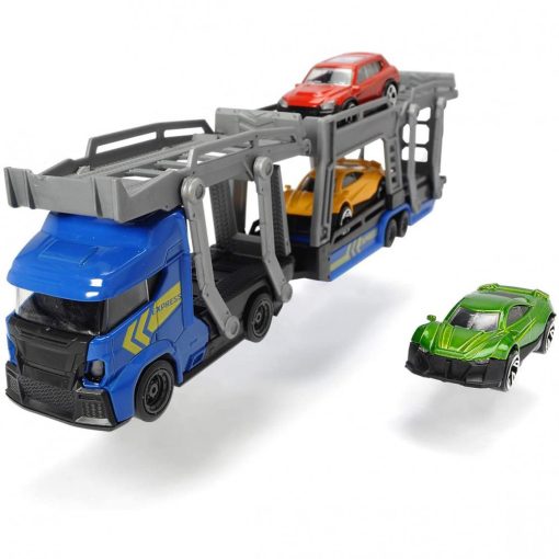 Dickie Toys City - Autószállító kamion kisautókkal 28cm - kék (203745008)