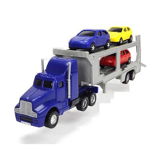 Dickie Toys City - Autószállító kamion kisautókkal 32cm - kék (203746000)