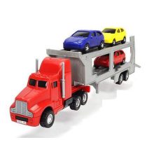 Dickie Toys City - Autószállító kamion kisautókkal 32cm - piros (203746000)