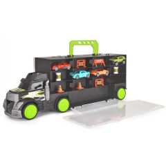   Dickie Toys City - Hordozható autószállító kamion 4db járművel és kiegészítőkkel (203747007)