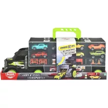 Dickie Toys City - Hordozható autószállító kamion 4db járművel és kiegészítőkkel (203747007)