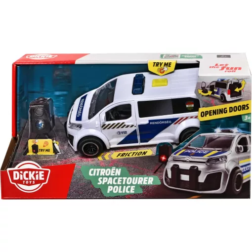 Dickie Toys - Citroen SpaceTourer rendőrautó traffipax-szal 15cm