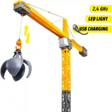 Dickie Toys - Távirányítós RC titán óriás építkezési daru fénnyel 150cm