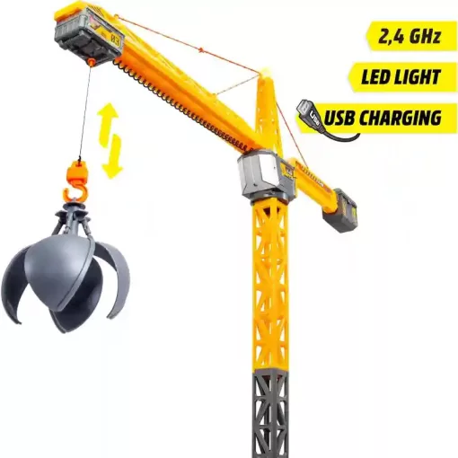 Dickie Toys - Távirányítós RC titán óriás építkezési daru fénnyel 150cm
