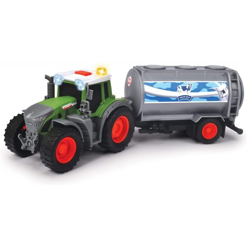 Dickie Toys - Fendt traktor tejszállító utánfutóval, fénnyel és hanggal 27cm