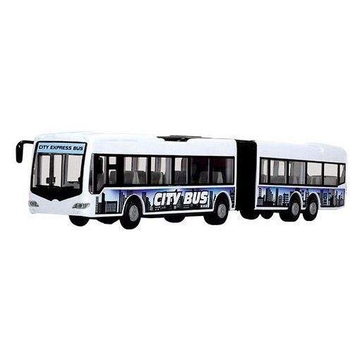 Dickie Toys City - Városi csuklós busz nyitható ajtókkal 46cm - fehér (203748001)