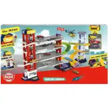 Dickie Toys óriás 4 emeletes parkolóház járművekkel, lifttel, fénnyel és hanggal