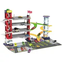 Dickie Toys óriás 4 emeletes parkolóház járművekkel, lifttel, fénnyel és hanggal