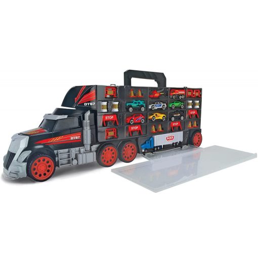 Dickie Toys City - Óriás hordozható autószállító kamion 8db járművel és kiegészítőkkel (203749023)