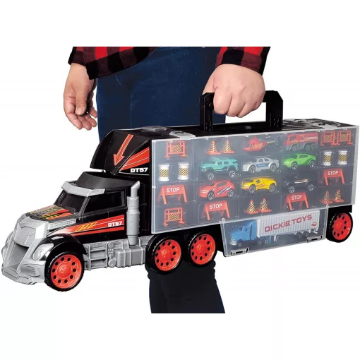Dickie Toys City - Óriás hordozható autószállító kamion 8db járművel és kiegészítőkkel (203749023)