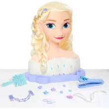 Disney Jégvarázs: Elza fodrász babafej kiegészítőkkel