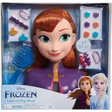 Disney Jégvarázs: Anna fodrász babafej kiegészítőkkel