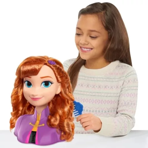 Disney Jégvarázs: Anna fodrász babafej kiegészítőkkel